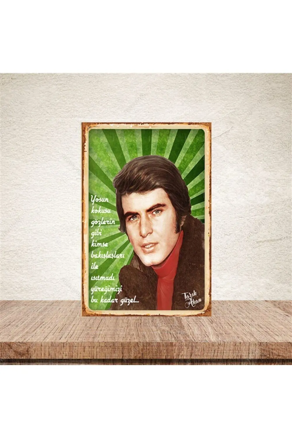 Tarık Akan 20-30 Cm Retro Ahşap Poster