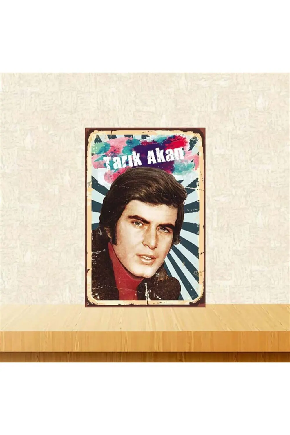Tarık Akan Retro Ahşap Poster 20-30 cm