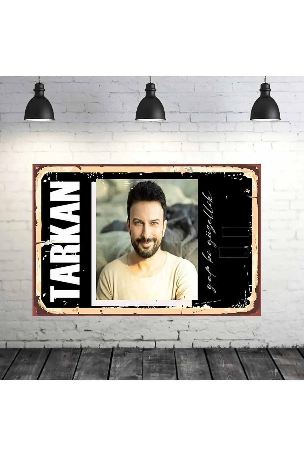 Tarkan Yap Bir Güzellik 20x30 cm Retro Ahşap Tablo
