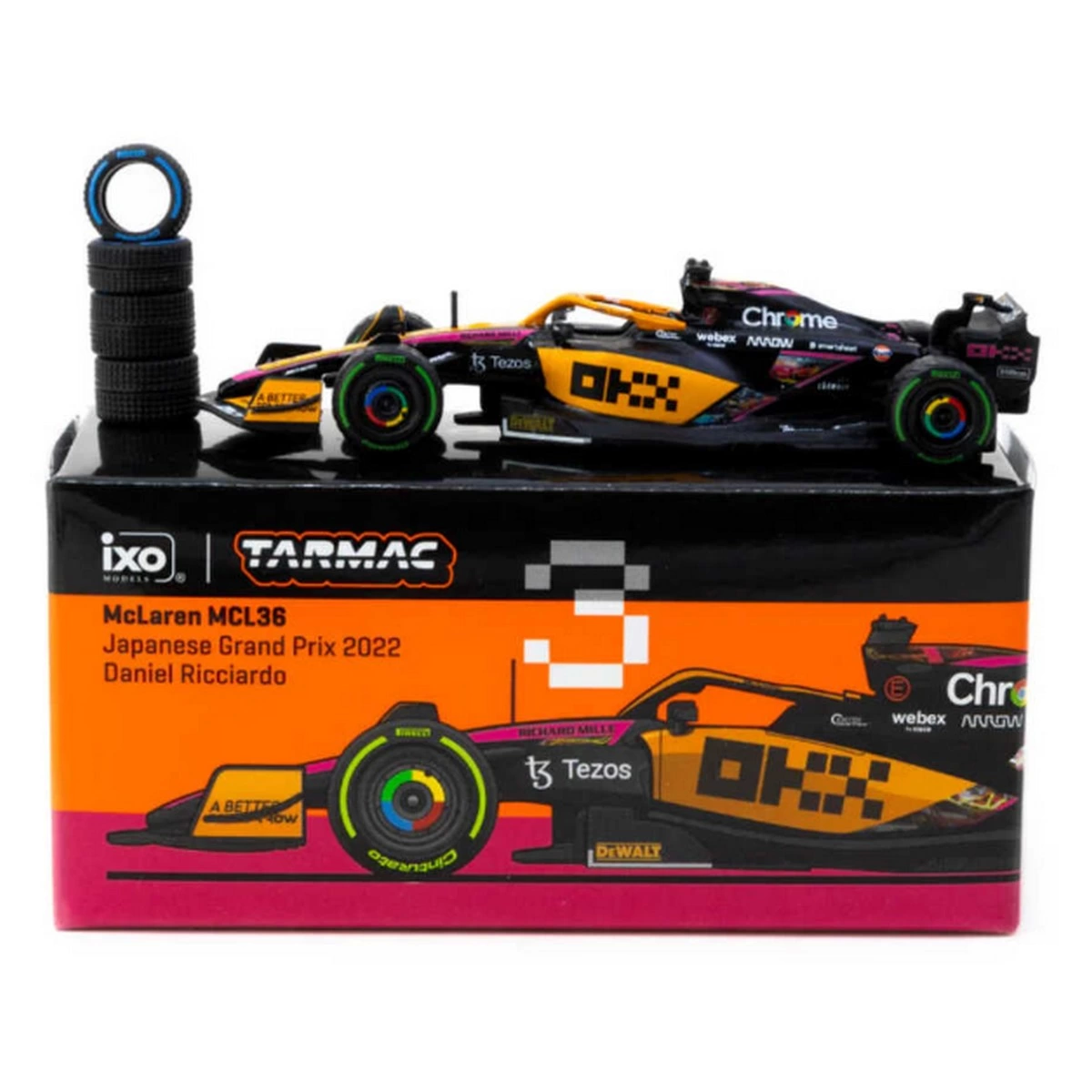 Tarmac Works 1/64 McLaren MCL36 Japanese Grand Prix 2022 Daniel R