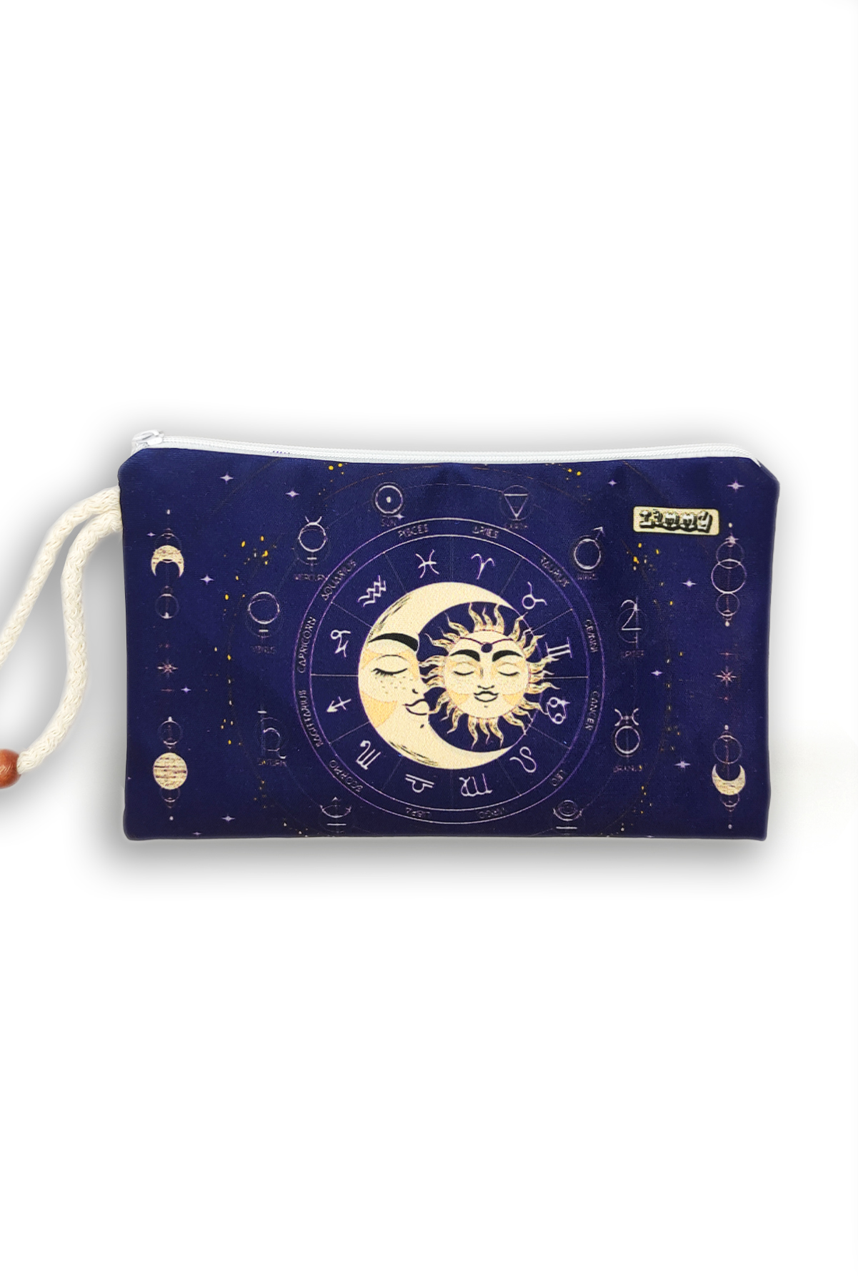 Tarot Ay Güneş Desenli Kalem Kutusu Yıkanabilir Bez Kalemlik Tarot Ay Güneş Desenli Kalem Kutusu Yıkanabilir Bez Kalemlik