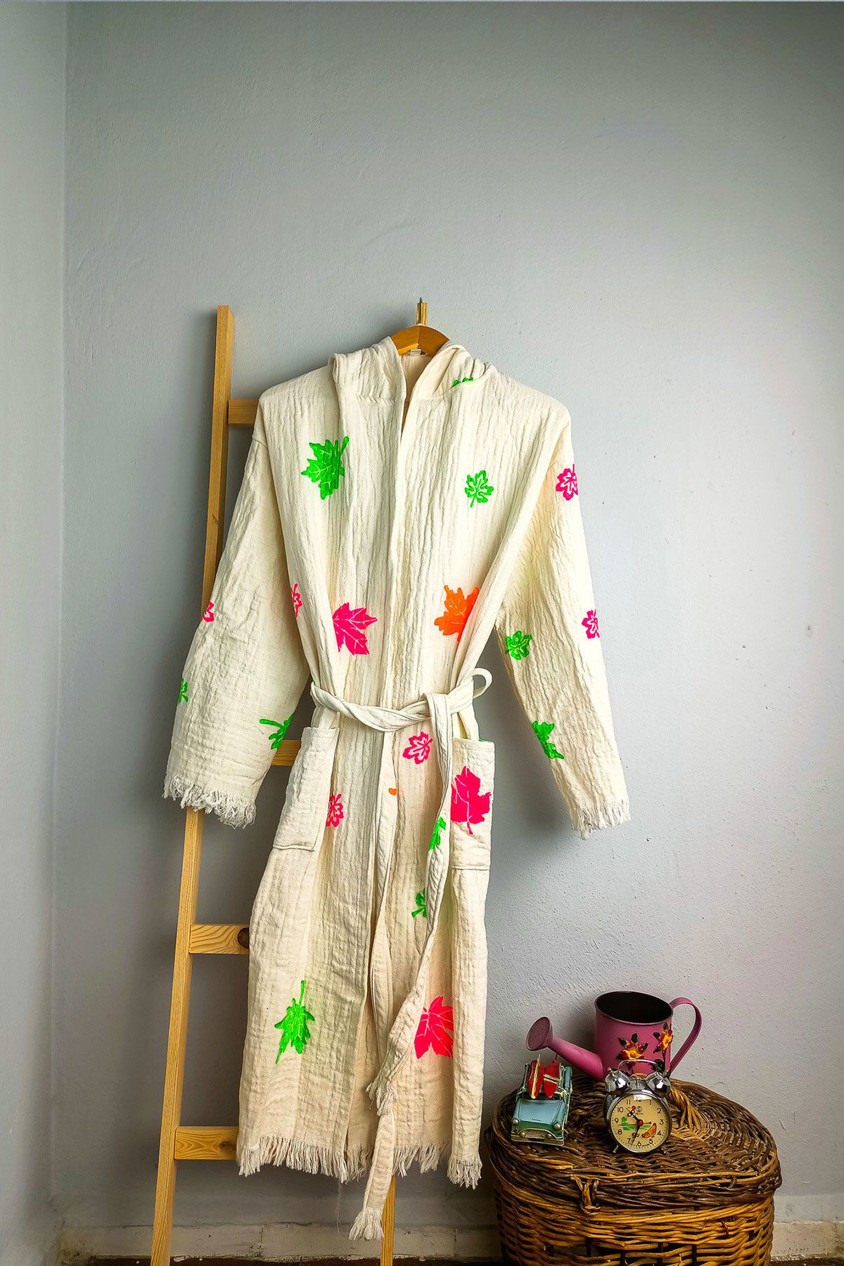 Buldan Concept Taş Baskı Bornoz Neon