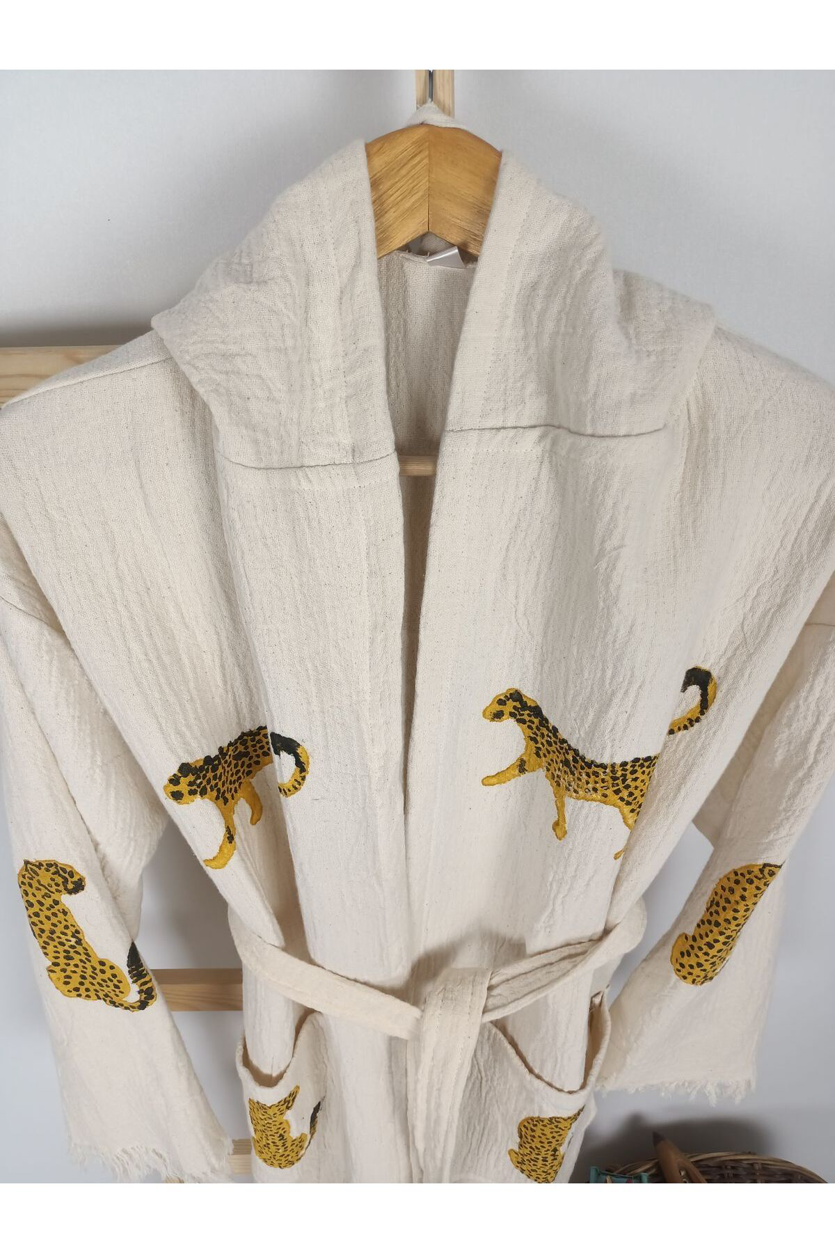 Buldan Concept Taş Baskı Bornoz Tiger