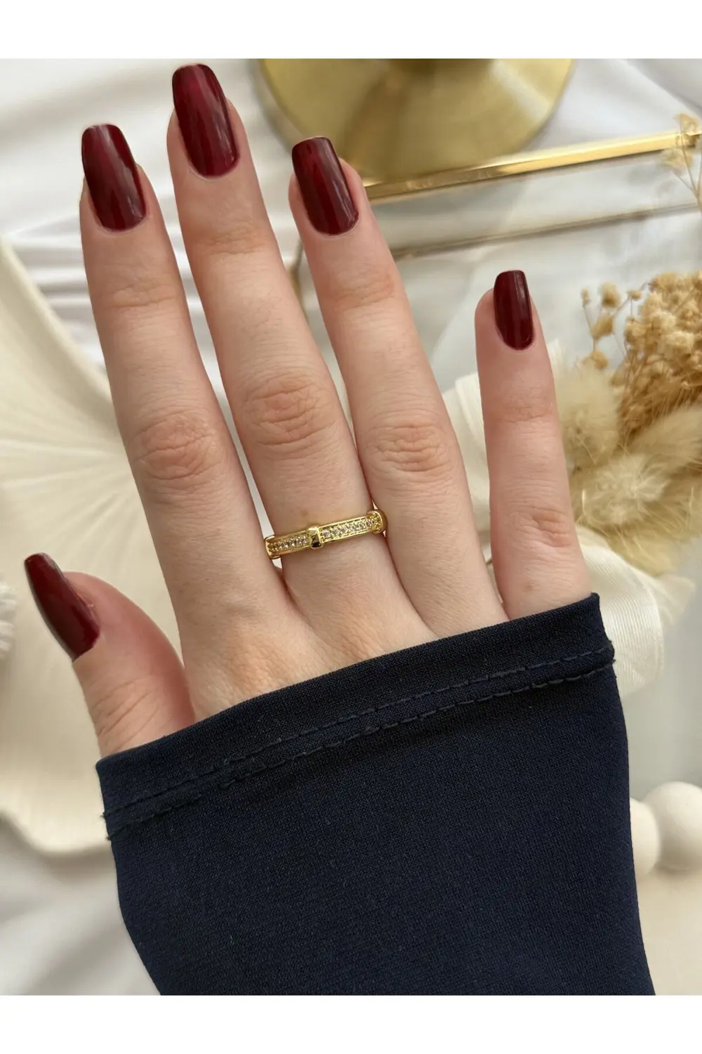 Atelier Emine Taş Detaylı Zarif Yüzük