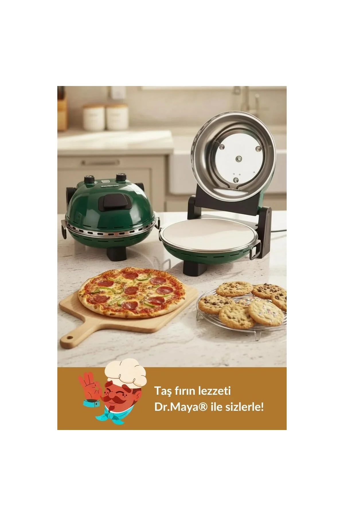 ® Taş Fırın Makinesi - PRO+ - Retro, Çıkarılabilir Taş Tabanlı, G ® Taş Fırın Makinesi - PRO+ - Retro, Çıkarılabilir Taş Tabanlı, G
