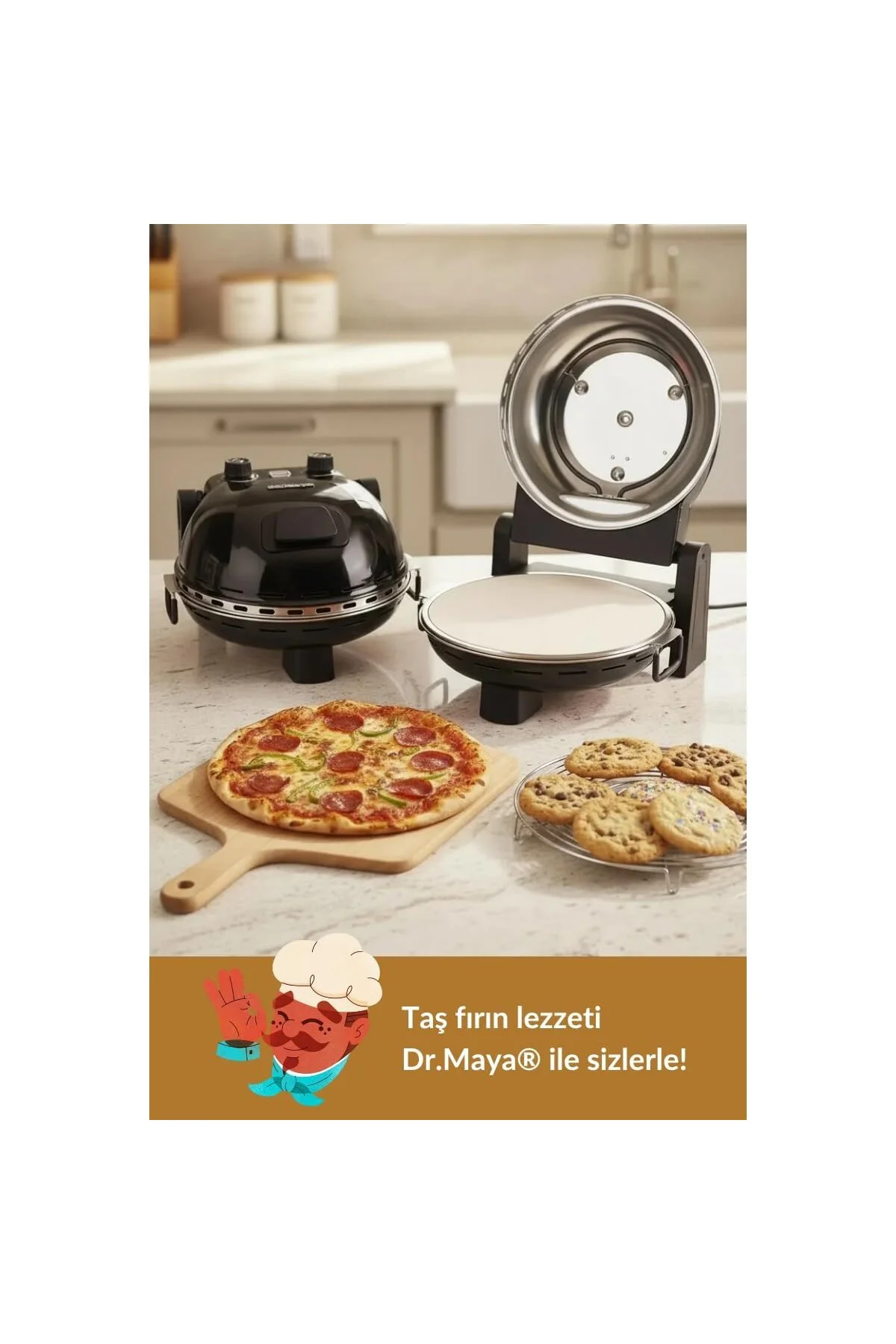 ® Taş Fırın Makinesi - PRO+ - Retro, Çıkarılabilir Taş Tabanlı, G ® Taş Fırın Makinesi - PRO+ - Retro, Çıkarılabilir Taş Tabanlı, G