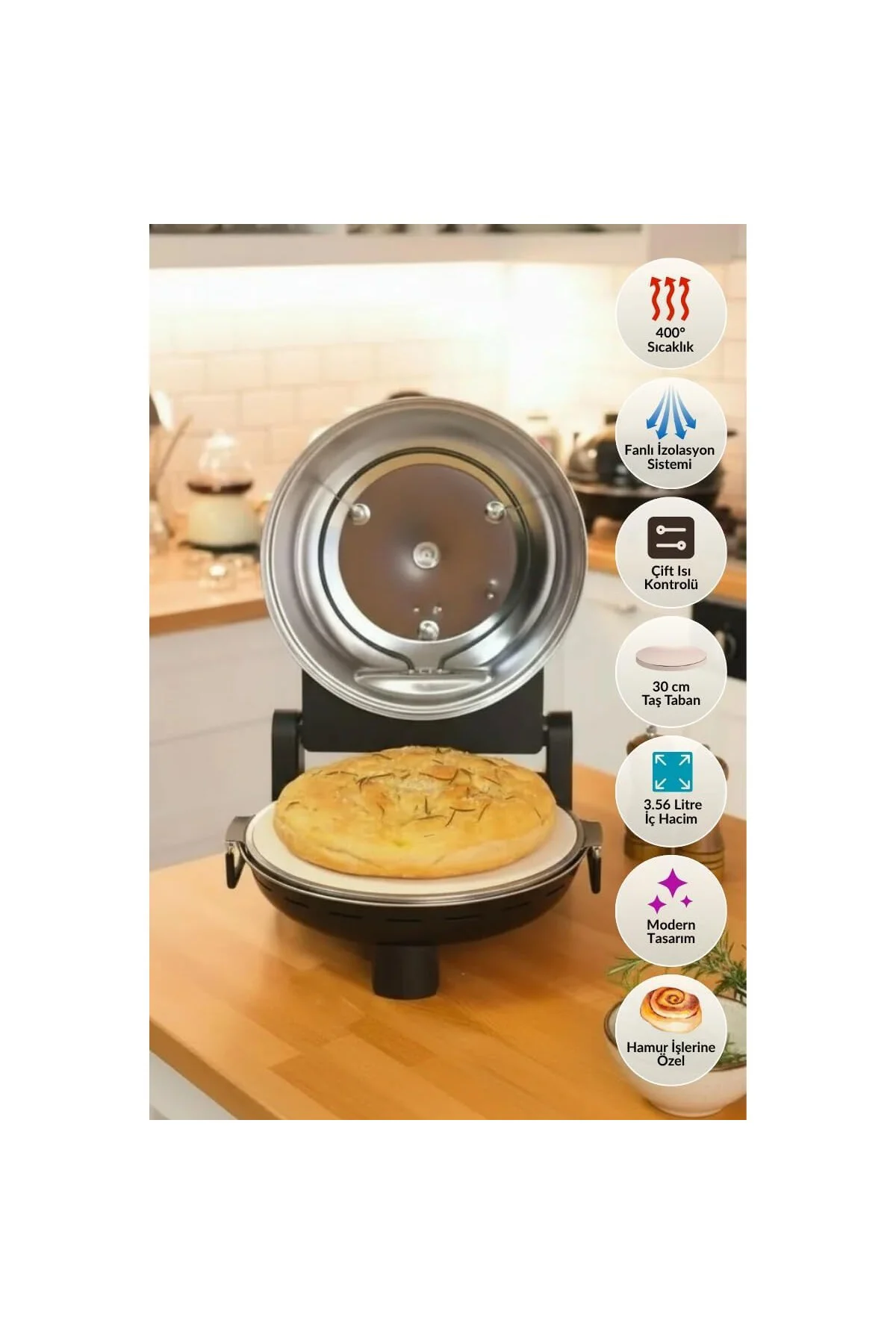 ® Taş Fırın Makinesi - PRO+ - Retro, Çıkarılabilir Taş Tabanlı, G ® Taş Fırın Makinesi - PRO+ - Retro, Çıkarılabilir Taş Tabanlı, G