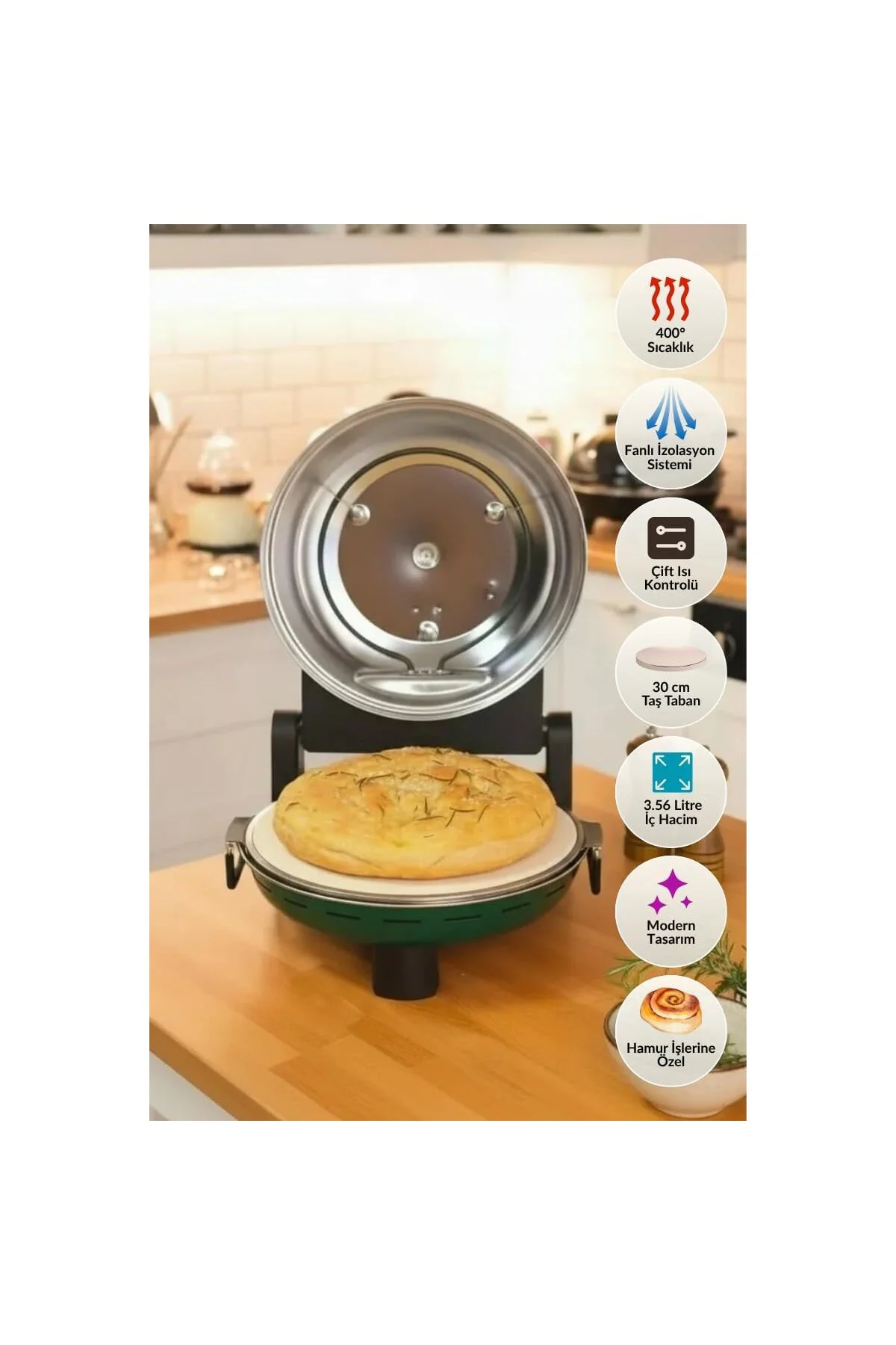 ® Taş Fırın Makinesi - PRO+ - Retro, Çıkarılabilir Taş Tabanlı, G ® Taş Fırın Makinesi - PRO+ - Retro, Çıkarılabilir Taş Tabanlı, G