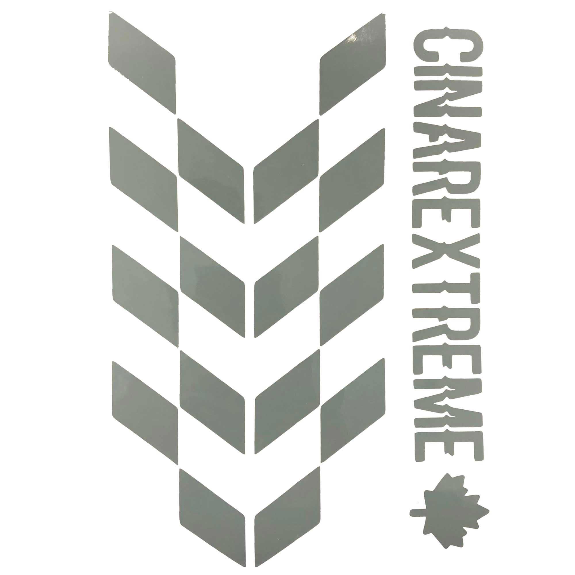 Çınar Extreme Taş Grisi Damalı Kask Motosiklet Sticker Takımı  