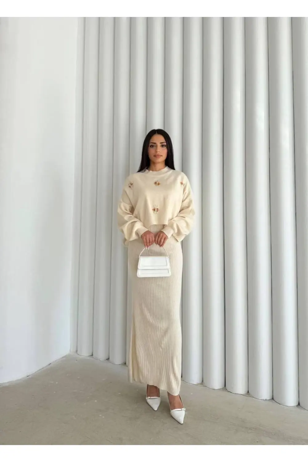 Taş işlemeli Bolero Elbise Takım