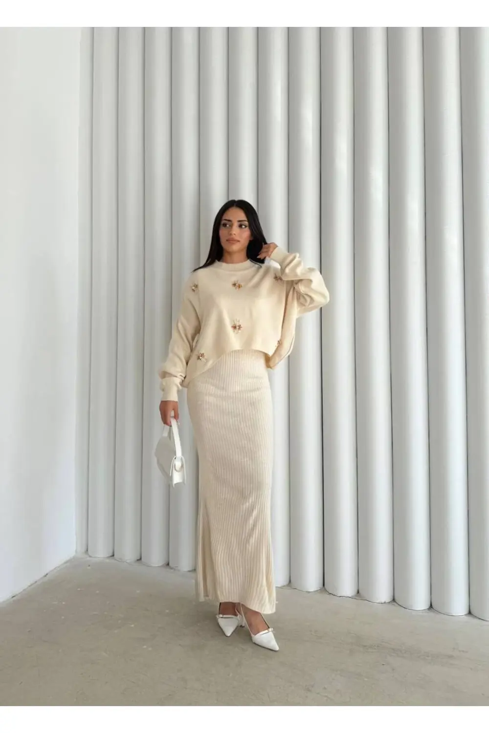 Taş işlemeli Bolero Elbise Takım