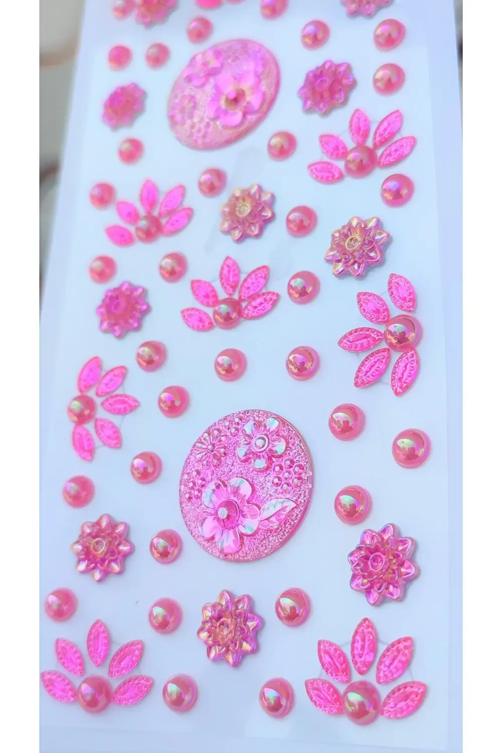 Taş Sticker Kırmızı Yapışkanlı Saç , Yüz Ve Tırnak Taşı Yılbaşı S