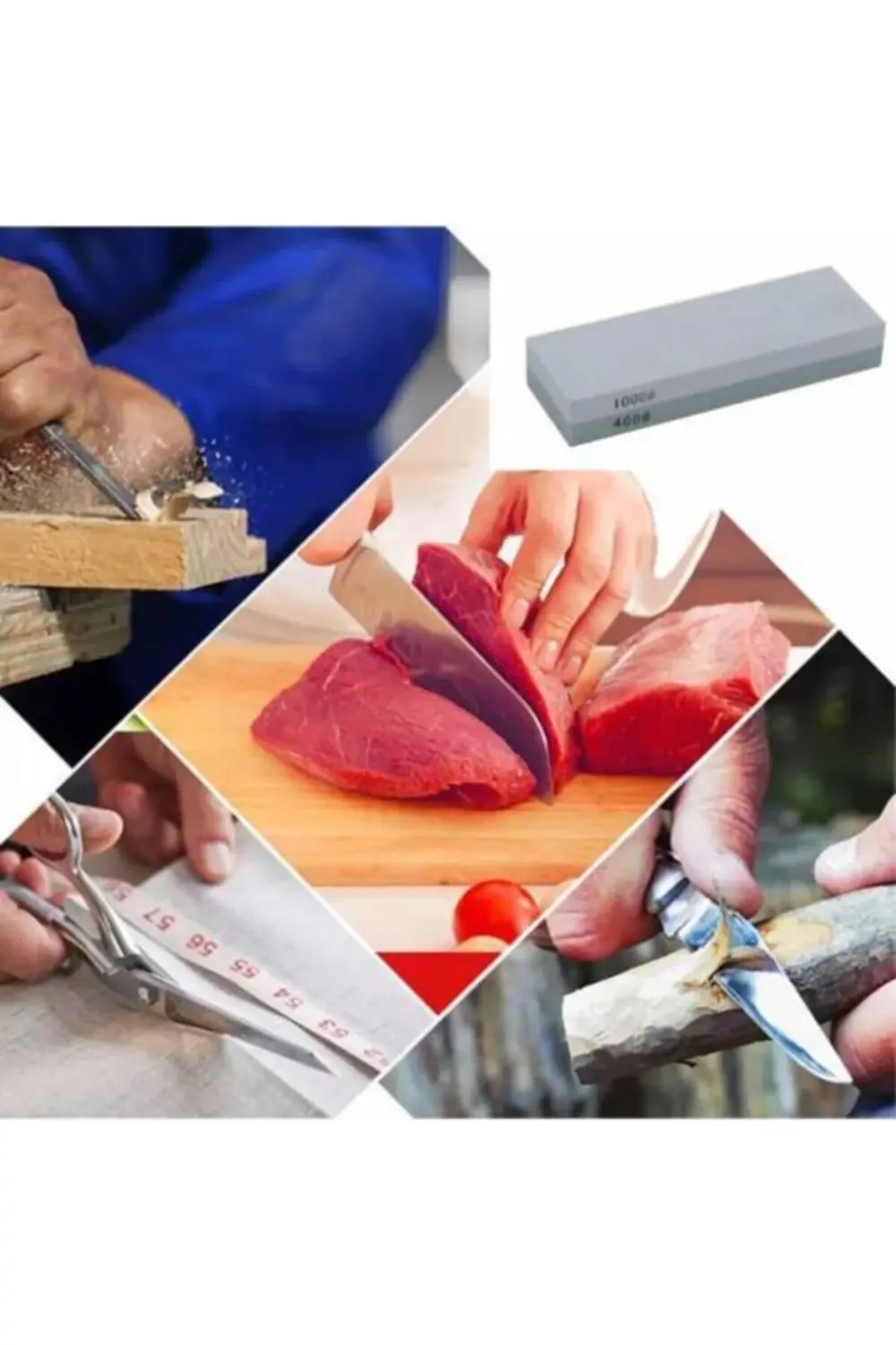 Taş Sulu Bıçak Bileme Taşı Çift Yönlü Masat