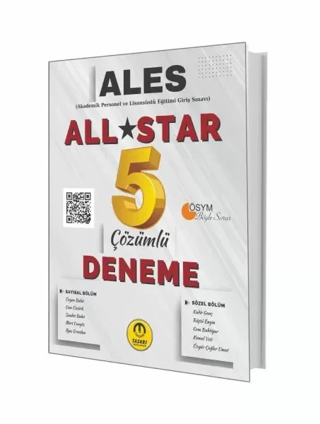 Tasarı Yayınları ALES Sayısal Sözel Yetenek All Star Tamamı Çözümlü 5 Deneme