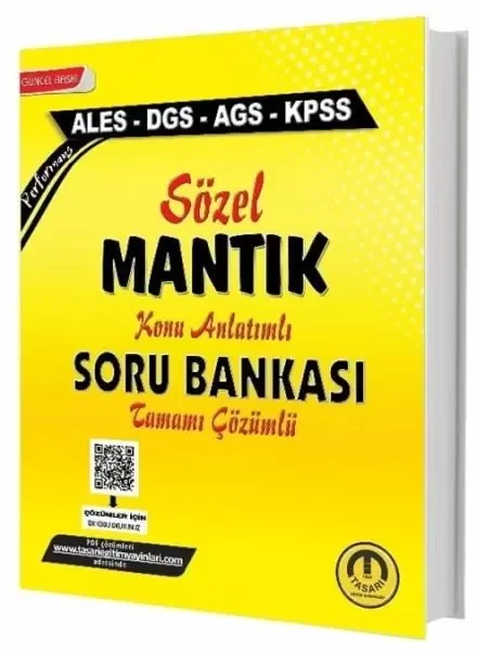 Tasarı Yayınları ALES DGS KPSS MEB-AGS Sözel Mantık Konu Anlatımlı Soru Bankası Çözümlü Tasarı Yayınları ALES DGS KPSS MEB-AGS Sözel Mantık Konu Anlatımlı Soru Bankası Çözümlü