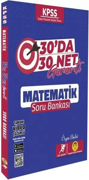 Tasarı Yayınları KPSS Matematik 30 da 30 Net Garanti Soru Bankası