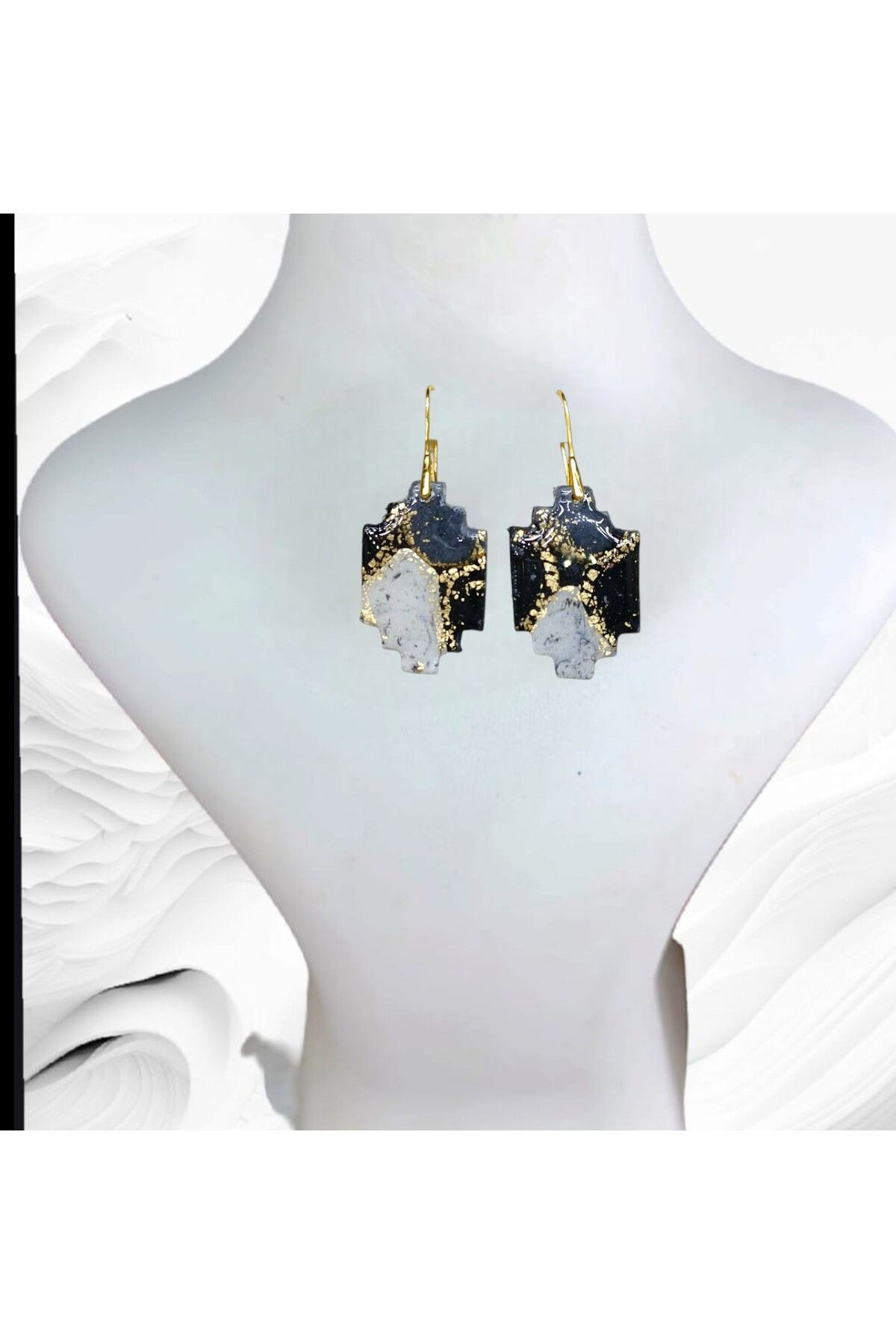 Tasarım Aşkı Polimerkil El Yapımı Tasarım Küpe