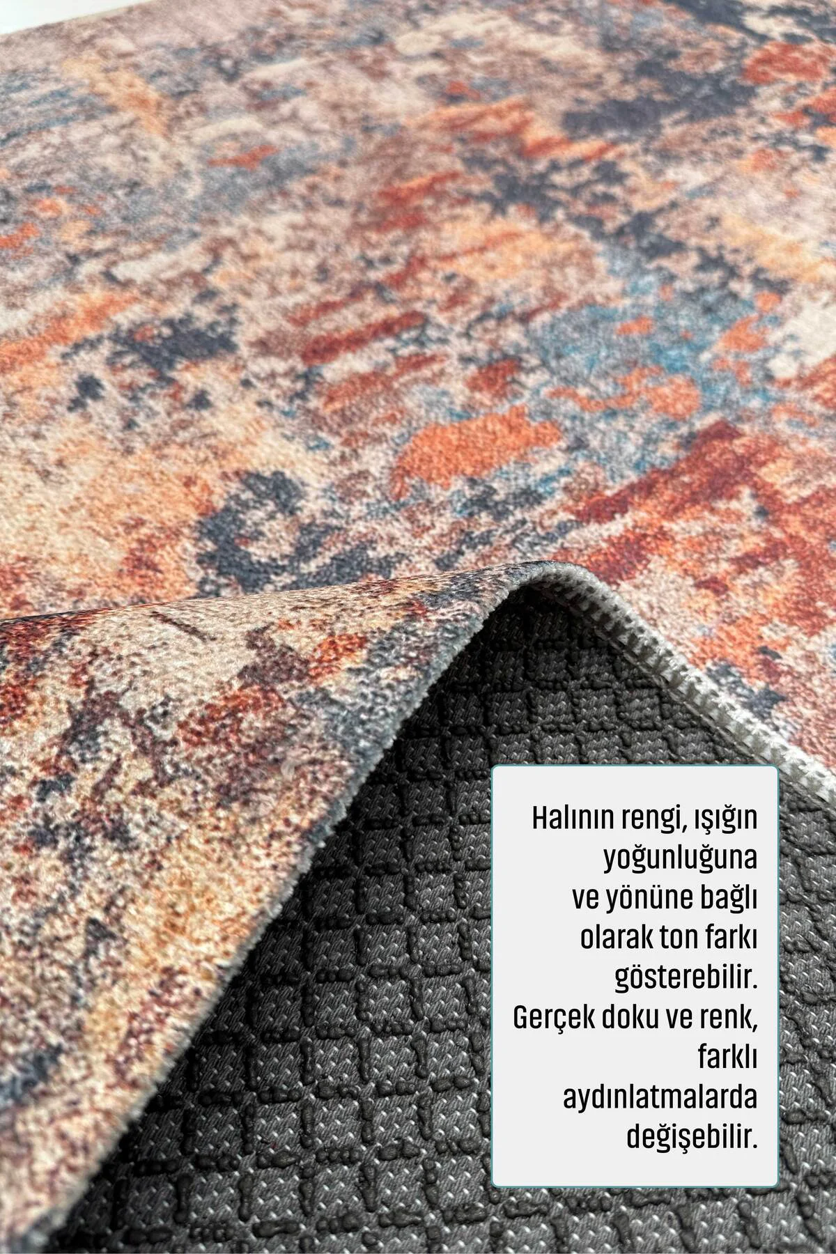 Tasarım Bej Şönil Halı Kilim Yolluk Kaymaz Saçaklı Yıkanabilir Sa