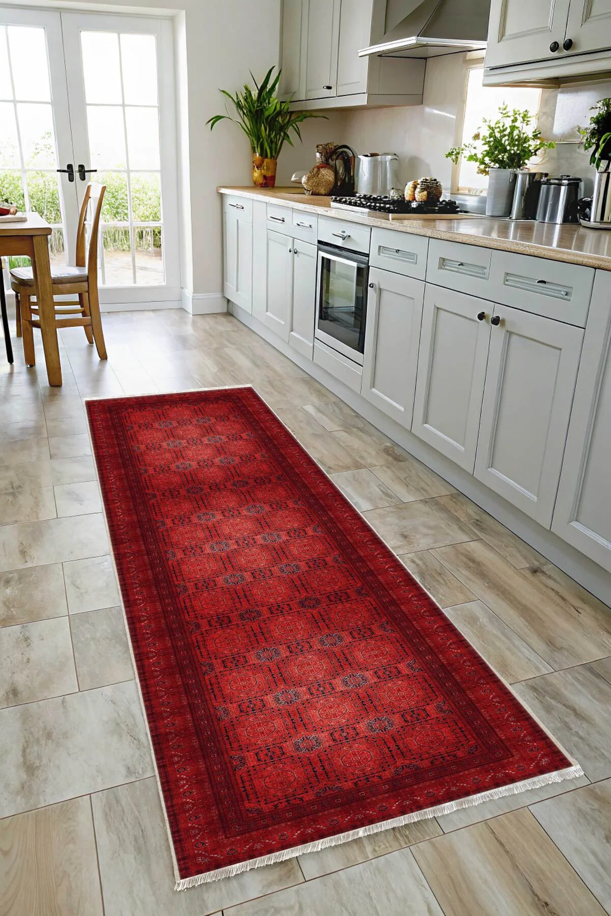 Tasarım Bordo Kırmızı Afgan Türkmen Şönil Halı Kilim Yolluk Kaymaz Yıkanabilir Salon Mutfak Koridor Tasarım Bordo Kırmızı Afgan Türkmen Şönil Halı Kilim Yolluk Kaymaz Yıkanabilir Salon Mutfak Koridor