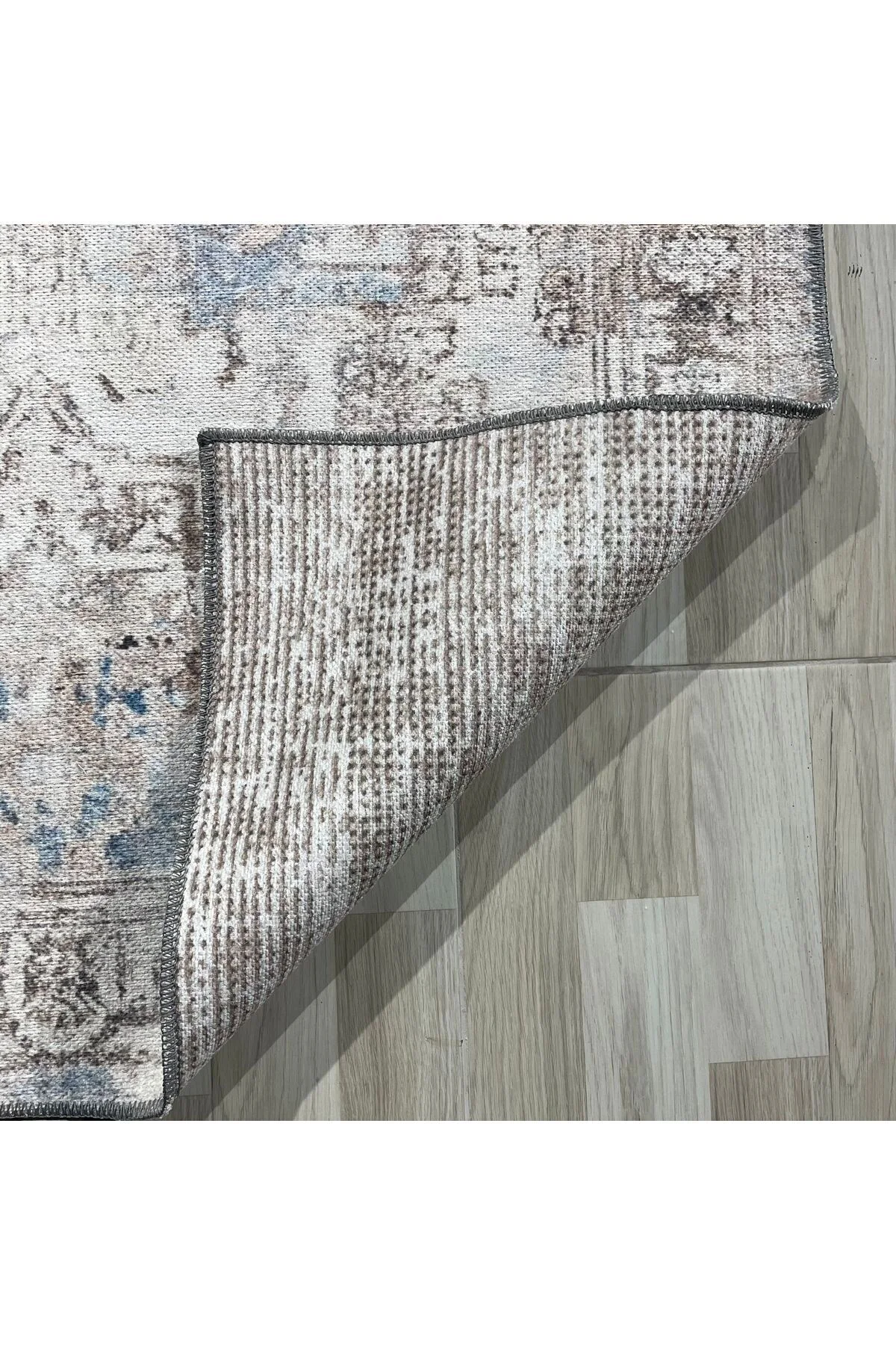 Tasarım Çift Taraflı Yıkanabilir Şönil Halı Kilim Yolluk Çerçevel