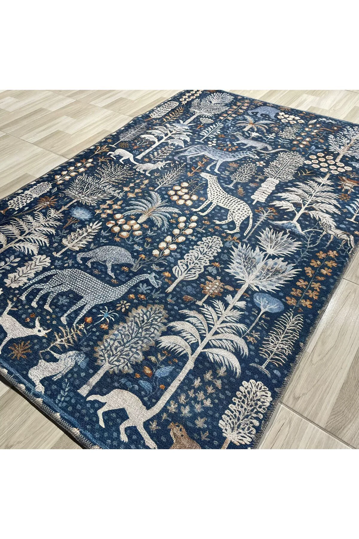 Tasarım Çift Taraflı Yıkanabilir Şönil Halı Kilim Yolluk Doğa Ve 