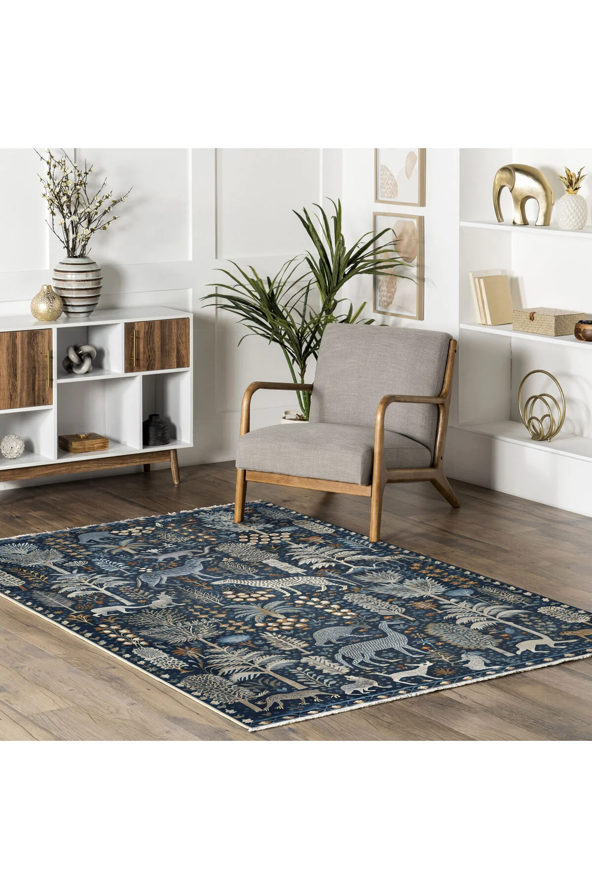 Tasarım Çift Taraflı Yıkanabilir Şönil Halı Kilim Yolluk Doğa Ve 