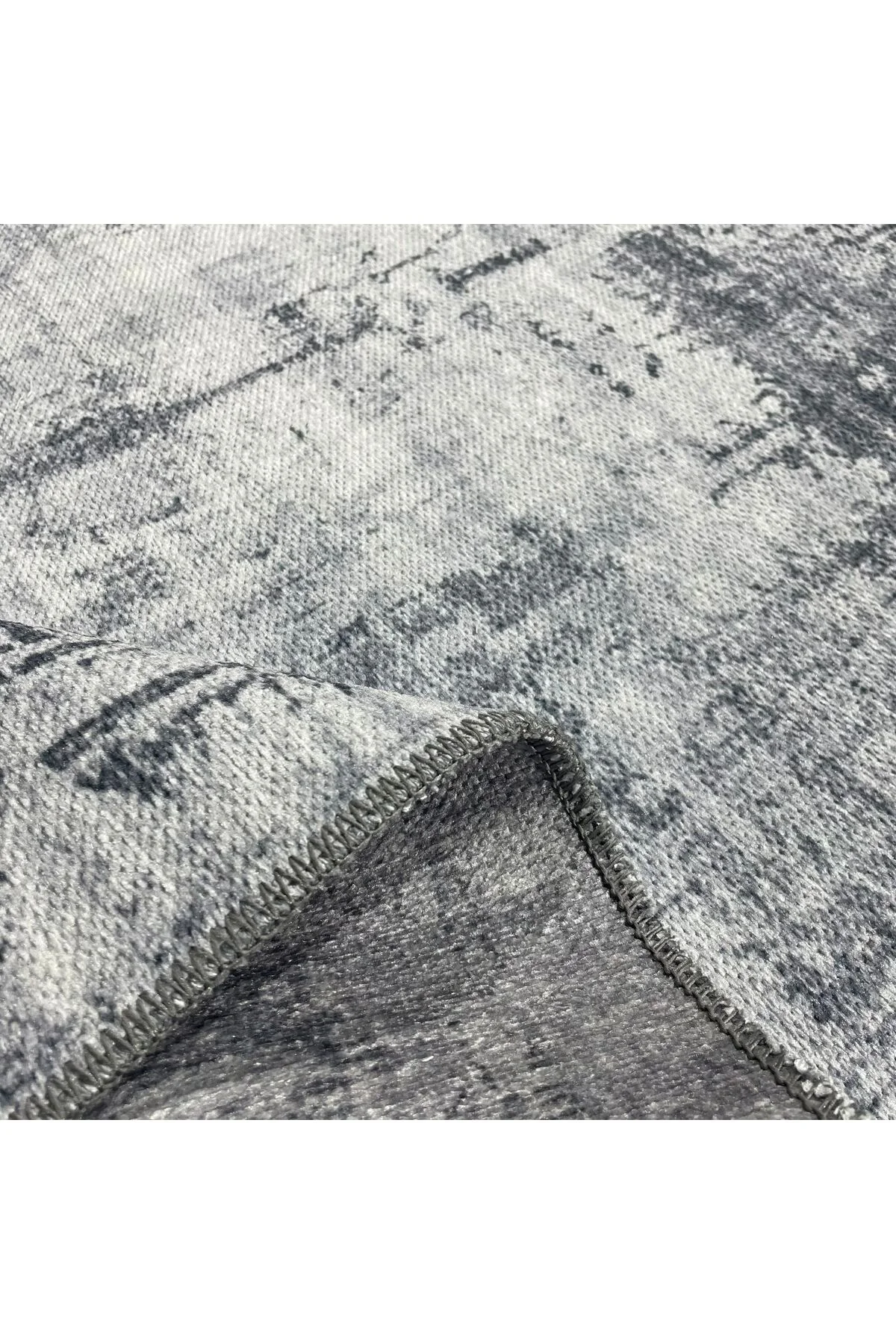 Tasarım Çift Taraflı Yıkanabilir Eskitme Şönil Halı Kilim Yolluk Gri Vintage Çerçeveli Tasarım Çift Taraflı Yıkanabilir Eskitme Şönil Halı Kilim Yolluk Gri Vintage Çerçeveli