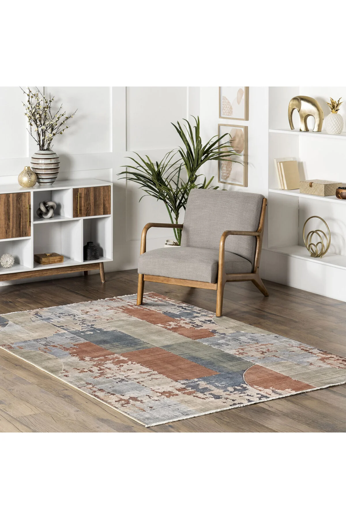 Tasarım Çift Taraflı Yıkanabilir Şönil Halı Kilim Yolluk Kiremit 