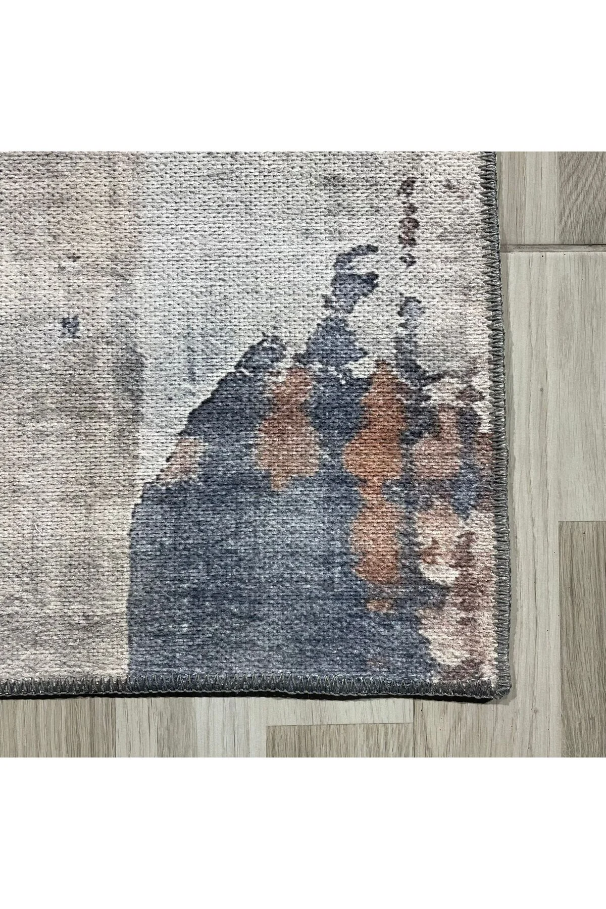 Tasarım Çift Taraflı Yıkanabilir Şönil Halı Kilim Yolluk Kiremit 