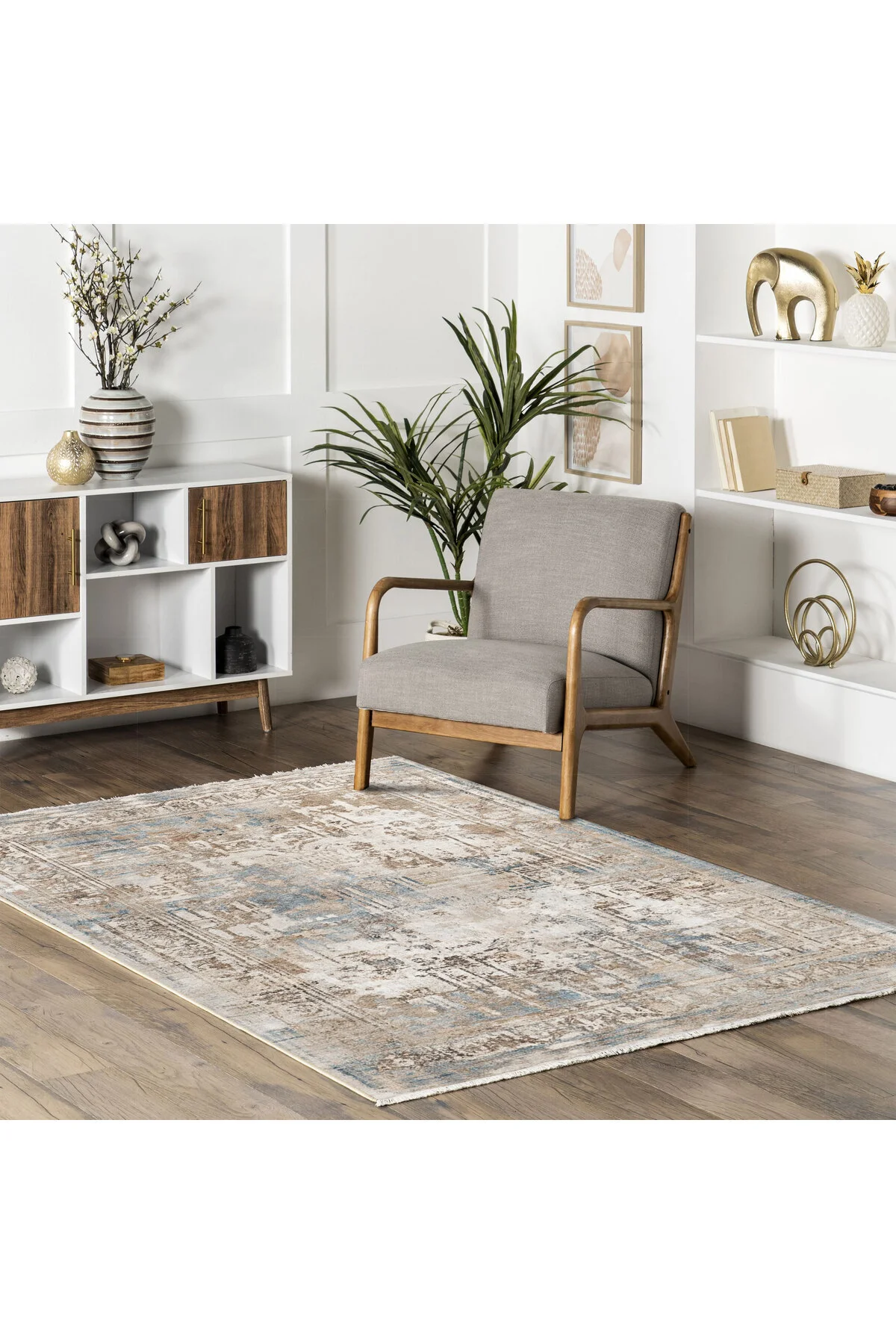 Tasarım Çift Taraflı Yıkanabilir Şönil Halı Kilim Yolluk Çerçevel