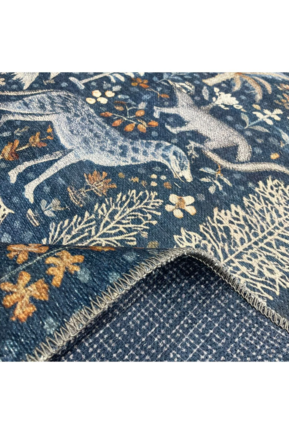 Tasarım Çift Taraflı Yıkanabilir Şönil Halı Kilim Yolluk Doğa Ve 