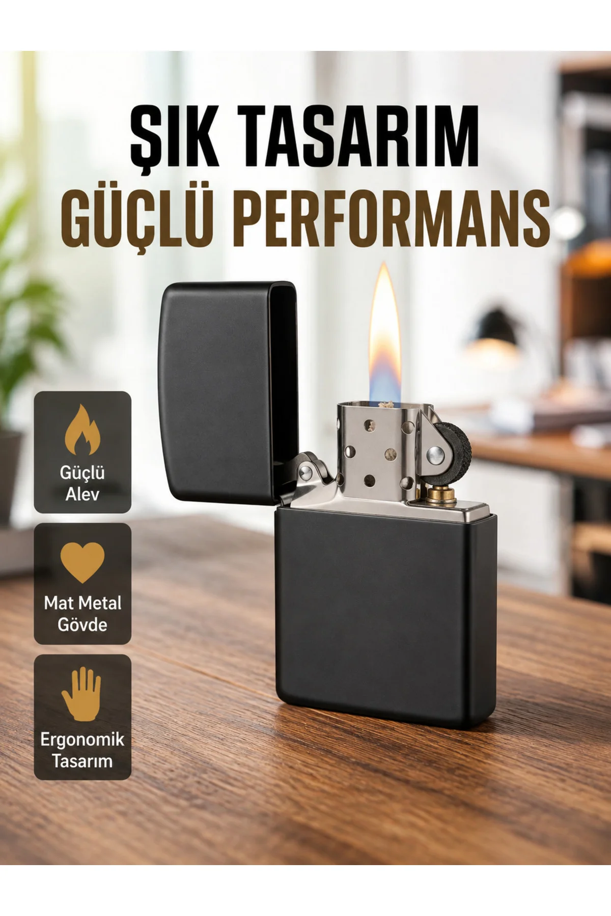 Tasarım Metal Çakmak Minimal Mat Yüzeyli Ve Şık Görünümlü Tasarım Metal Çakmak Minimal Mat Yüzeyli Ve Şık Görünümlü