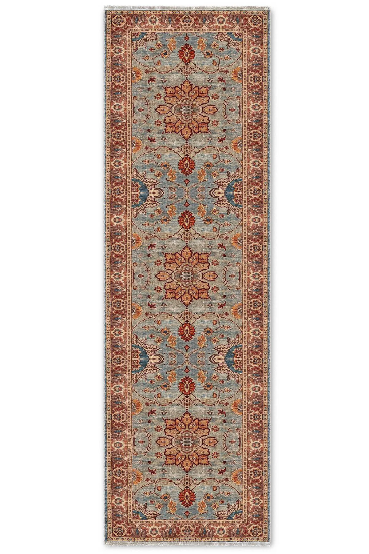 Tasarım Sultani Şİönil Halı Kilim Yolluk Kaymaz Kendinden Saçaklı