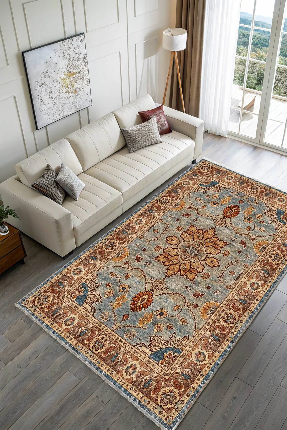 Tasarım Sultani Şİönil Halı Kilim Yolluk Kaymaz Kendinden Saçaklı