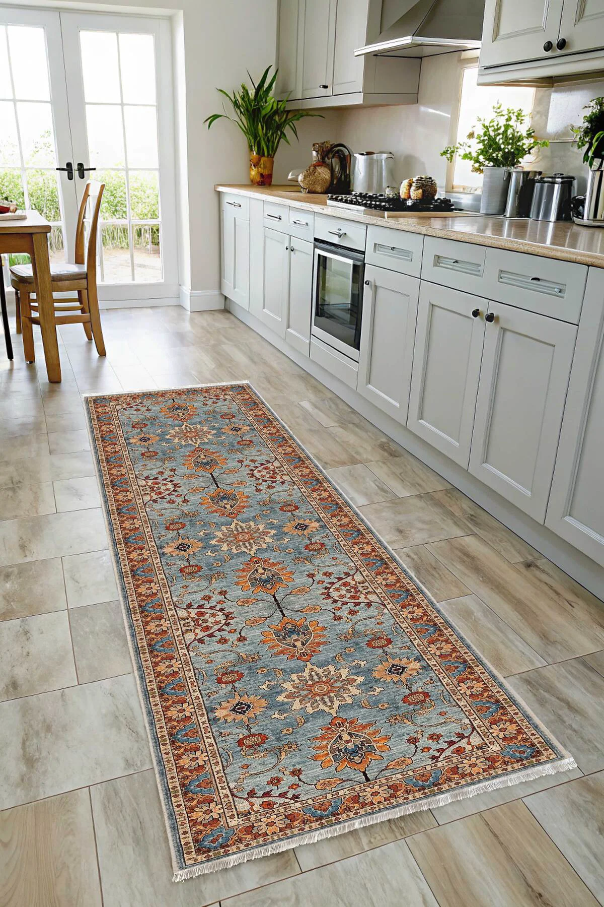 Tasarım Sultani Şönil Halı Kilim Yolluk Kaymaz Yıkanabilir Salon 