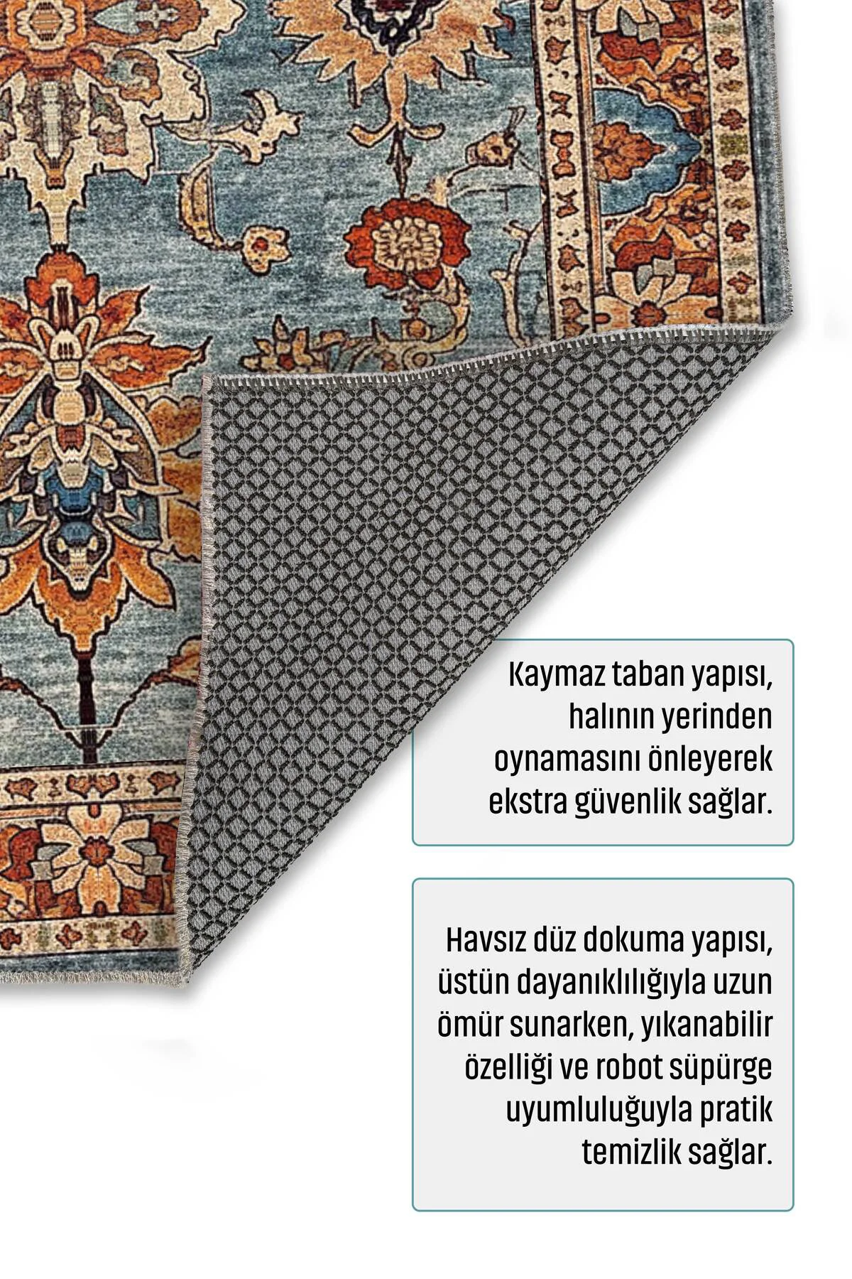 Tasarım Sultani Şönil Halı Kilim Yolluk Kaymaz Yıkanabilir Salon 