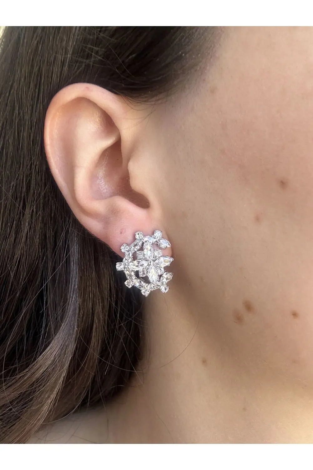 Atelier Emine Tasarım Zirkon Taş Küpe