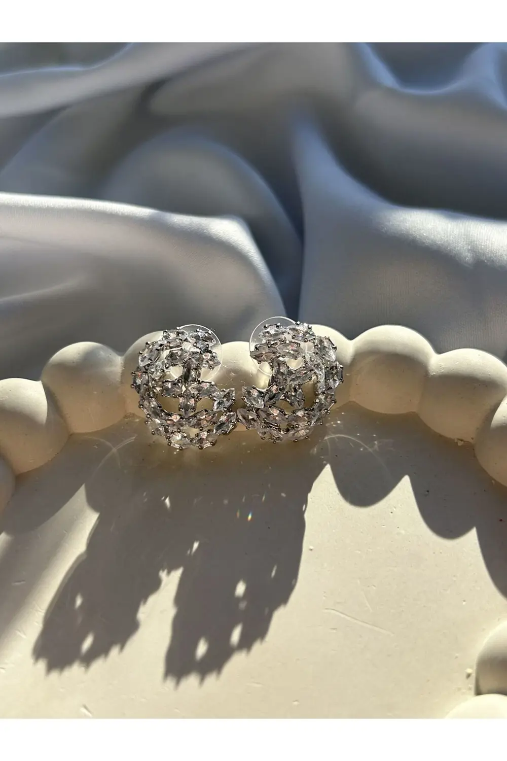 Atelier Emine Tasarım Zirkon Taş Küpe