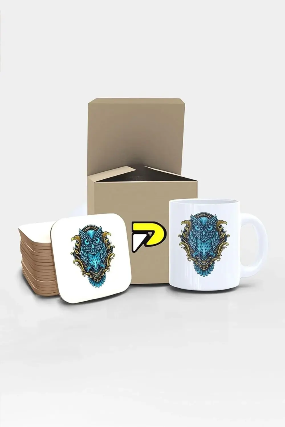 Tasarımlı Baskılı Kupa Bardak Seti, Eğlenceli Özel Hediye Mug 395