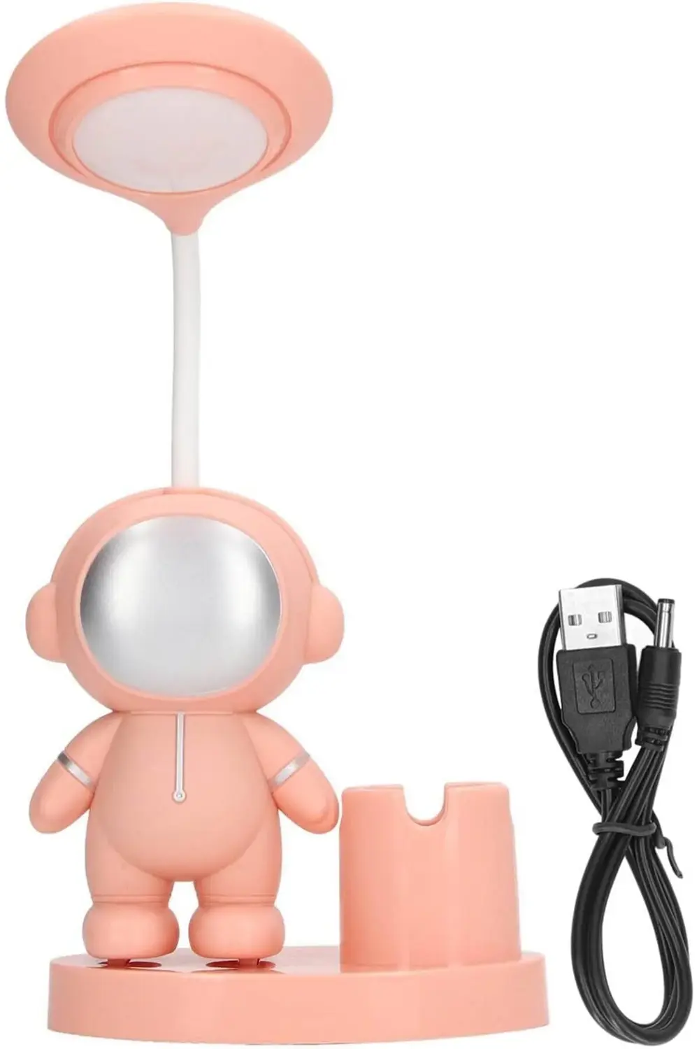 Tasarımlı LED Masa Lambası, Şarj Edilebilir,, Pembe 1185222