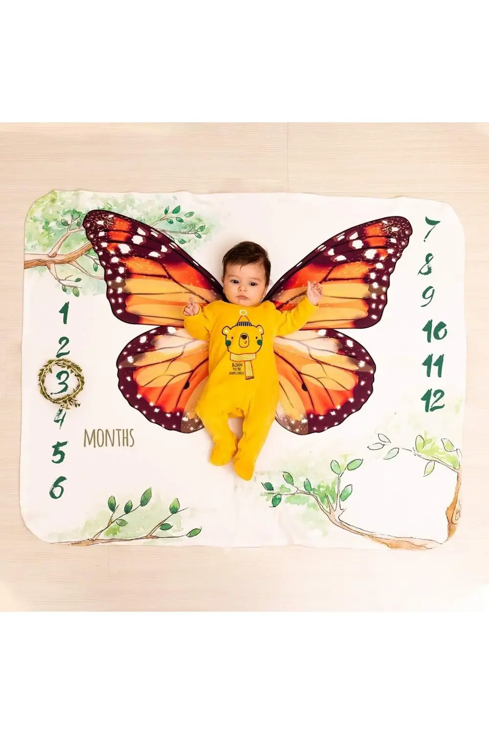 Tasarımlı Yeni Doğum Hediyesi Bebek Fotoğraf Battaniyesi 1178367