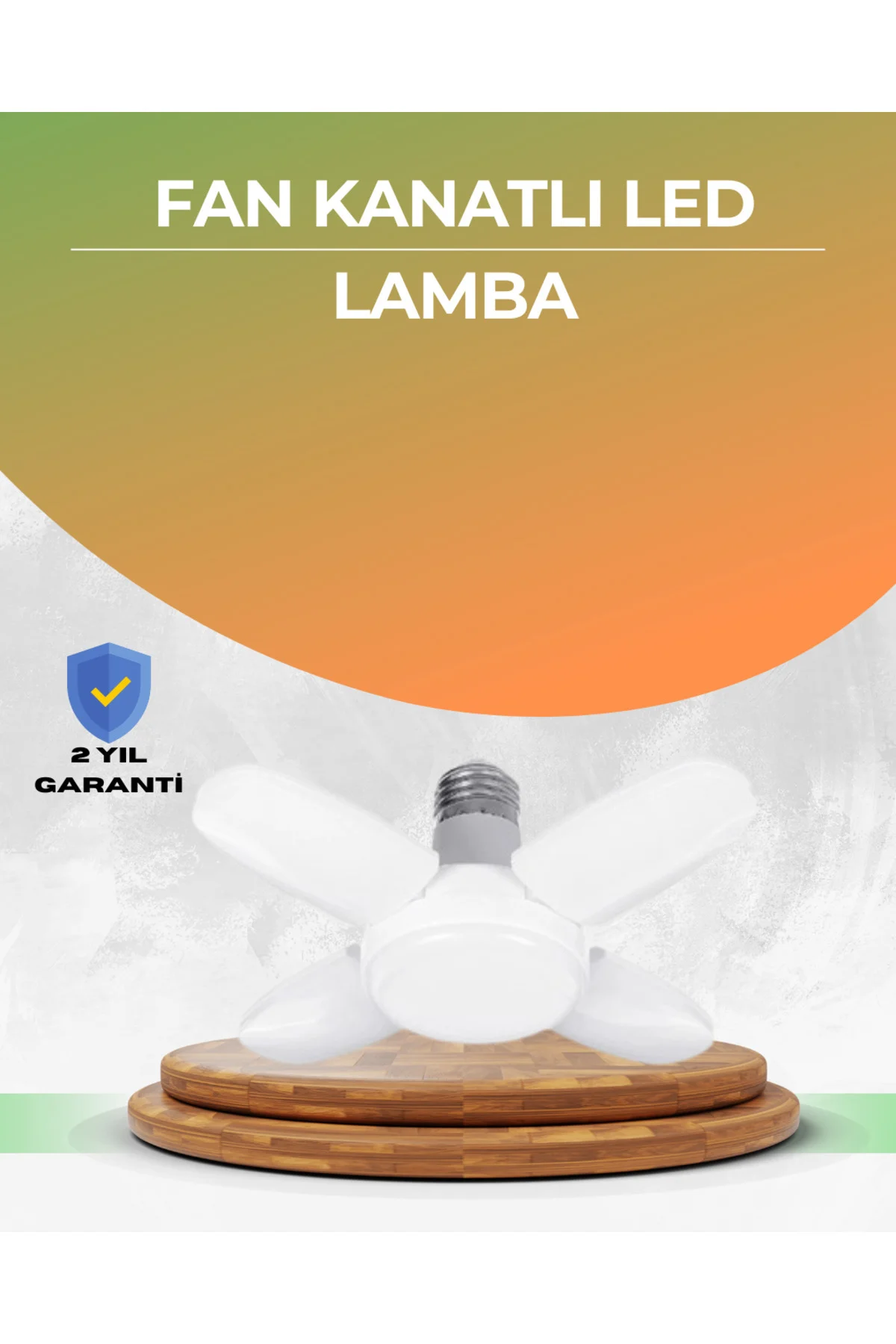 Tasarruflu Pervane LED Ampül 4 Kollu 60 Watt Geniş Alan Aydınlatm