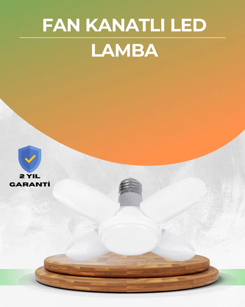 Tasarruflu Pervane Led Ampül 4 Kollu 60 Watt Geniş Alan Aydınlatma - Lisinya Diğer