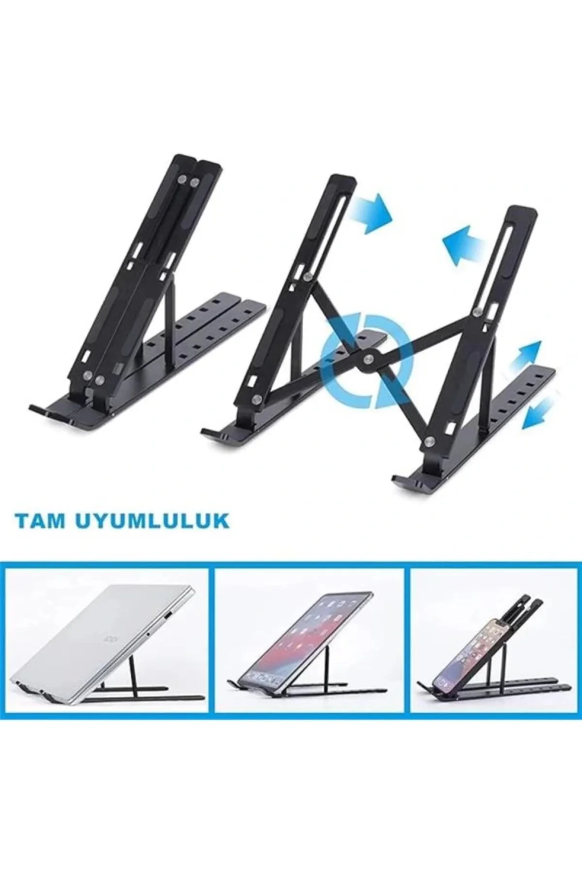 Taşınabilir 10 Kademeli Sert Plastik Laptop Stant Bilgisayar Stant Notebook Stant Tüm