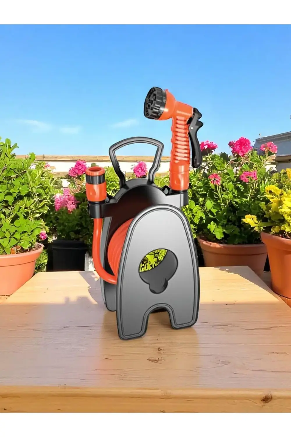 Taşınabilir 10 Metre Hortum Makaralı – Pratik Sulama Artık Eliniz