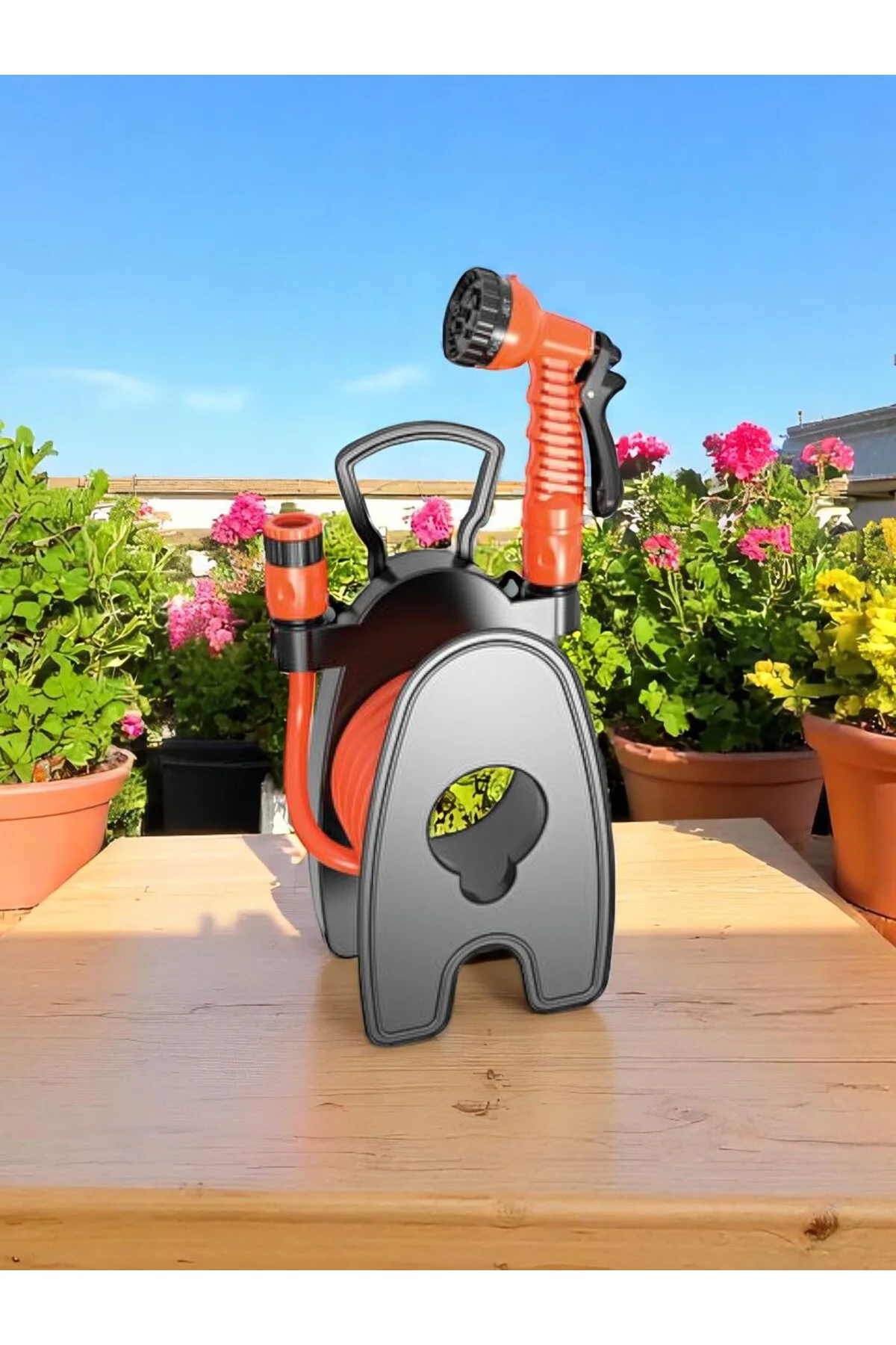 Taşınabilir 10 Metre Hortum Makaralı – Pratik Sulama Artık Eliniz