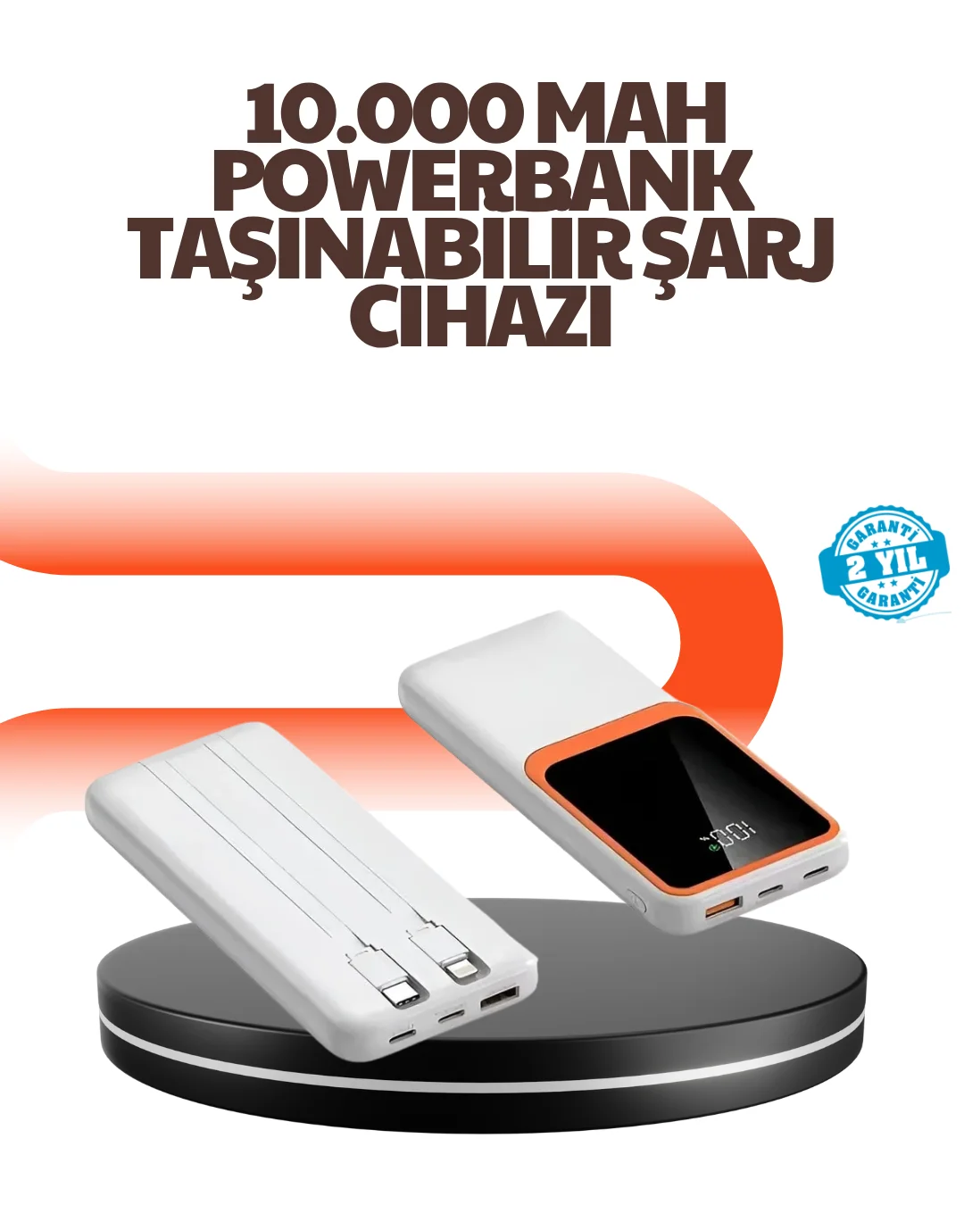 Taşınabilir 10000 mAh Powerbank Dijital Göstergeli, Type-C ve USB Çıkışlı Fiyatı, Yorumları ve Özellikleri