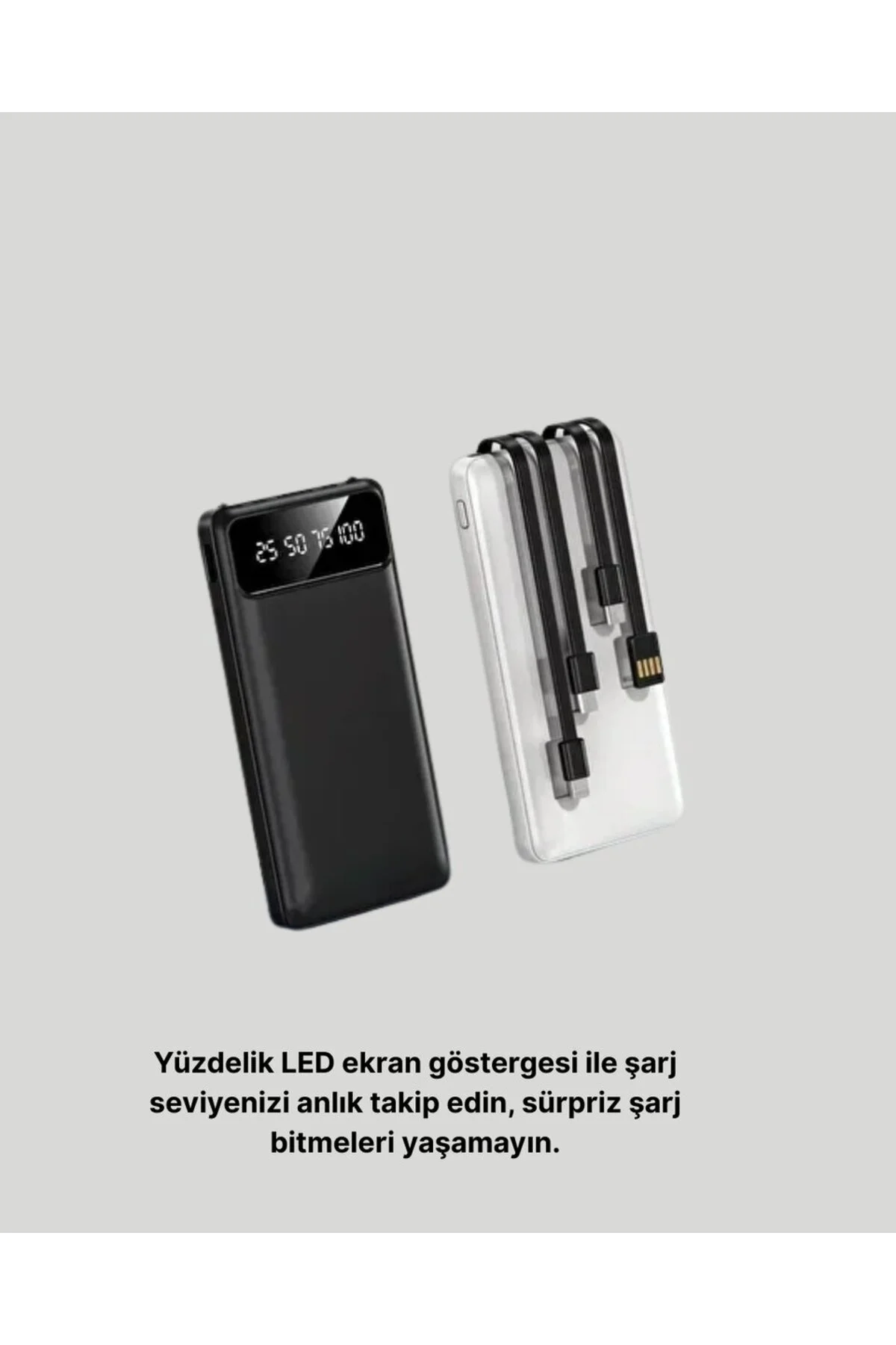 Taşınabilir 20.000 mAh Hızlı Şarj Powerbank 4 Çıkışlı