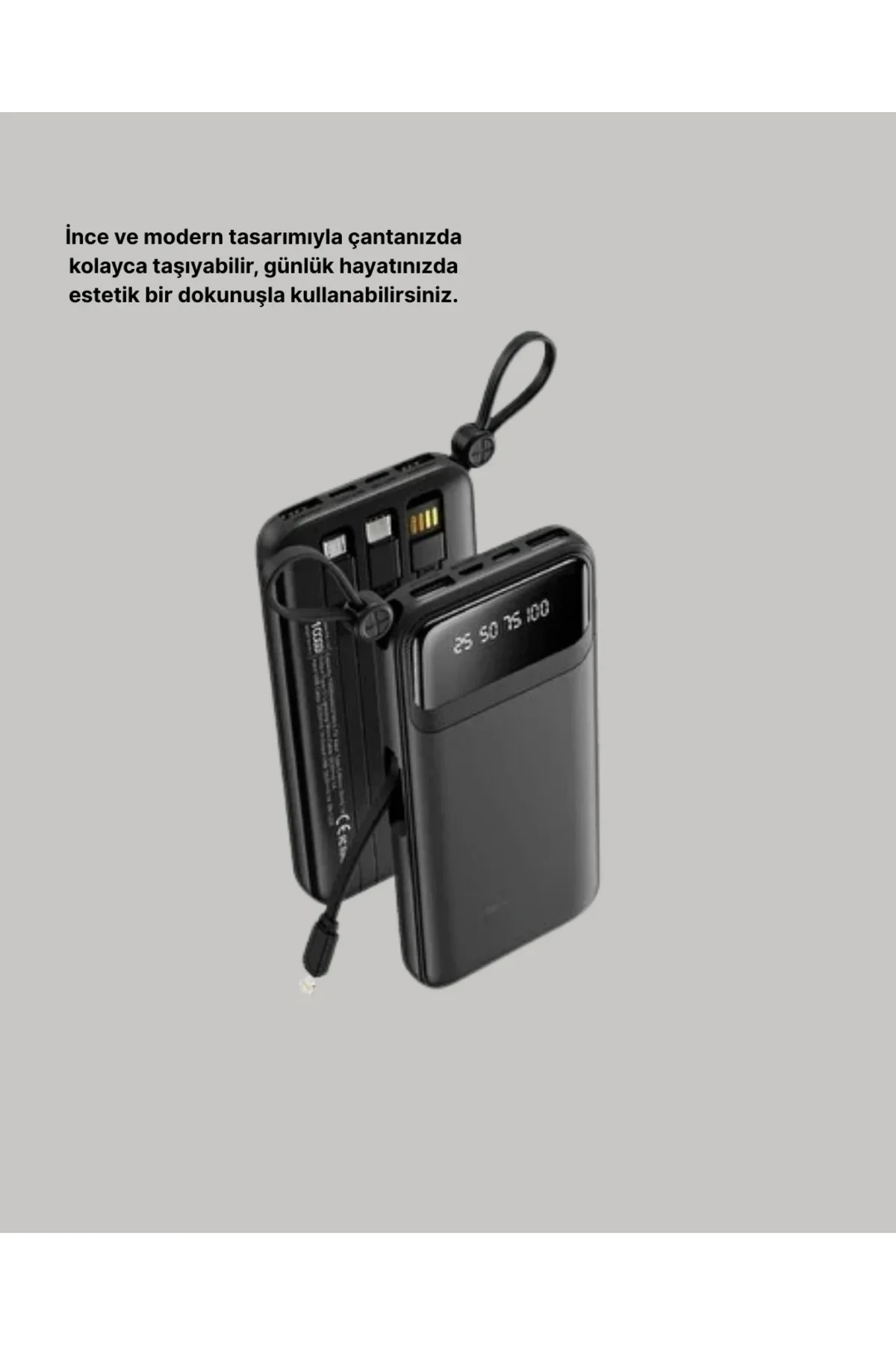 Taşınabilir 20.000 mAh Hızlı Şarj Powerbank 4 Çıkışlı