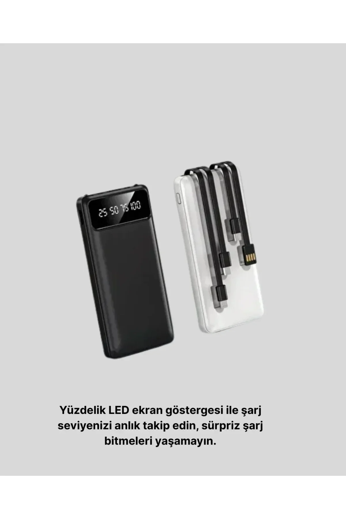 Taşınabilir 20.000 mAh Hızlı Şarj Powerbank 4 Çıkışlı